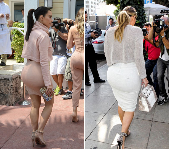 	Kim Kardashian sem szégyelli, hogy nagy popsija van, a szülés után nem is baj, ha nem fogy vissza azonnal egy nő. A rossznyelvek szerint van egy szabója, aki a hátsójára szabja a ruhákat.