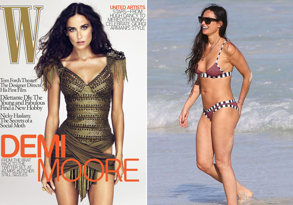 
                        	Demi Moore-ról a W magazin készített egy egészen érdekes címlapot, az egész olyan, mintha Demi feje csak rá lenne ültetve egy lehetetlenül vékony testre.
