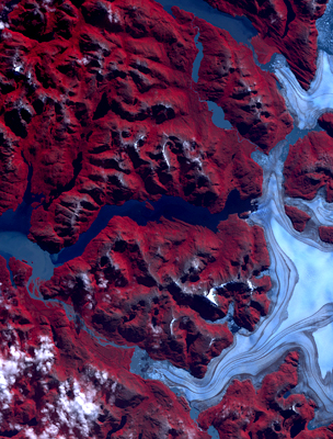 A tó a NASA felvételén