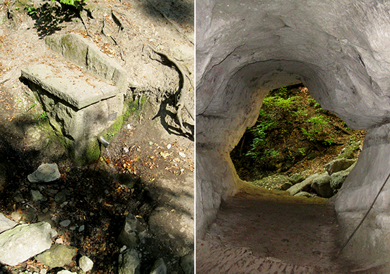 
                        	Az 1980-as években újraindították a kutatásokat, a jelenkori ásatások pedig a Szörényi Levente által létrehozott Holdvilágárok Alapítvány jóvoltából zajlanak. A bal oldali képen a Karolina-árok betorkollásánál található Domini-forrás látható, a jobb oldalin pedig az Y-ágú barlang.