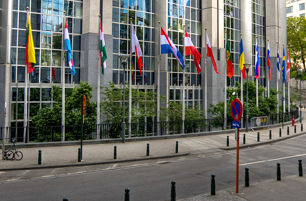 Az Európai Parlament épülete Brüsszelben