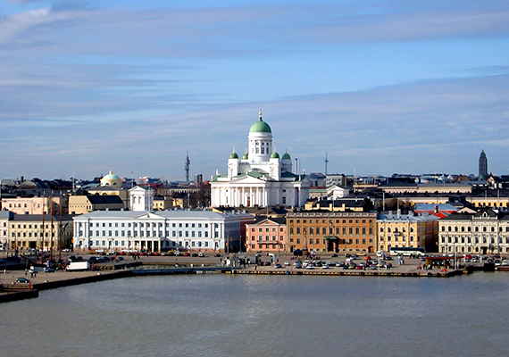 	A hatodik helyen végzett Finnország. A képen fővárosa, Helsinki látható.