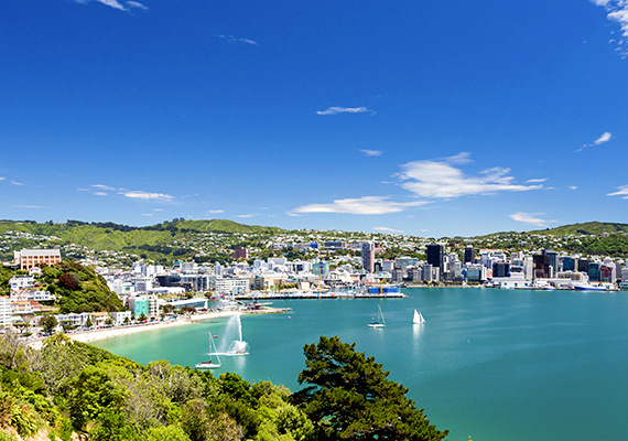 	A negyedik helyen Új-Zéland végzett. A képen fővárosa, Wellington látható.