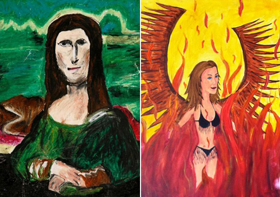 	Egy modern Mona Lisa, illetve a Hot hot hot, vagyis Forró, forró, forró című kép.