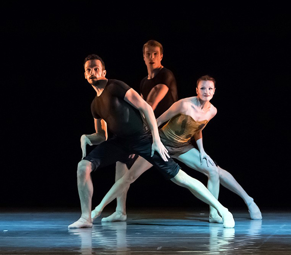 	Jelenetfotó a Nemzeti Táncszínház szervezésében és South Bohemian Ballet előadásában rendezett Moz-Art est Mirabell című darabjából.