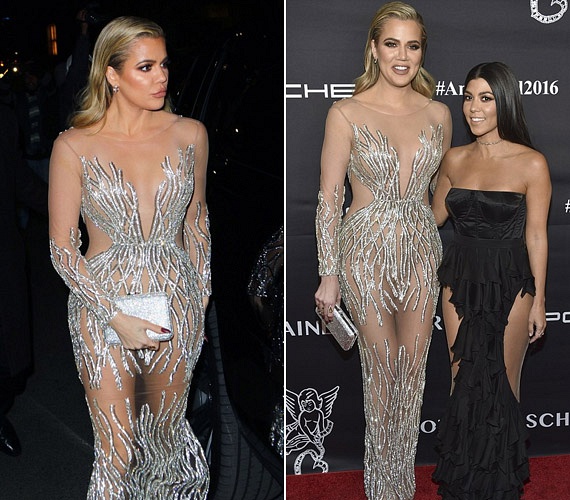 	Khloé Kardashian és testvére, Kourtney tegnap így buliztak New Yorkban, az Angel Ballon. Khloé káprázatosan festett ebben a  kristályos ruhában, ami alig takart belőle valamit.