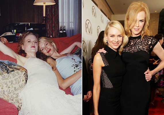 
                        	Alig ismerni rá Nicole Kidmanre a képen, amin legjobb barátnőjével, Naomi Wattsszal szerepel. A két sztár még Ausztráliában találkozott, egy fürdőruhareklám castingján, ahol rögtön el is kérték egymás elérhetőségeit, hogy tarthassák a kapcsolatot.